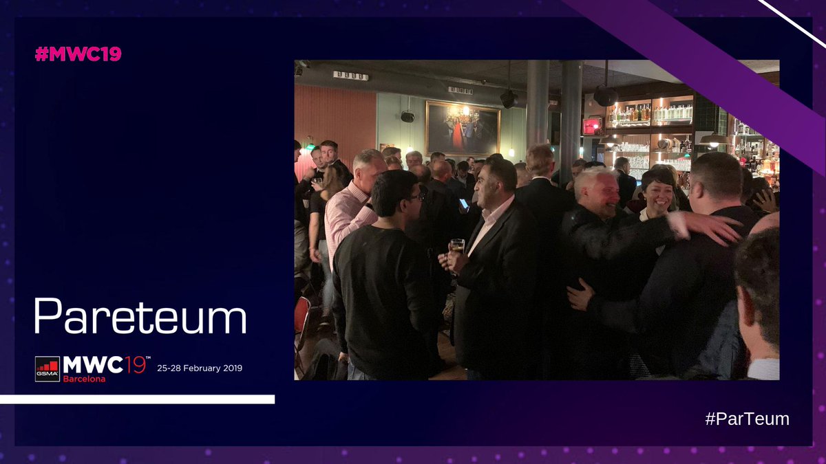 Pareteum1's tweet photo. What an amazing @Pareteum1 party we had! Thank you to everyone who chose to spend this time with us, shared a laugh with us, had one of our industry-custom-made cocktails & allowed us to be part of their #BusinessJourney with a smile on their face!
#ParTEUM #MWC19 #MWC2019 https://t.co/9GMfIwCGvR
