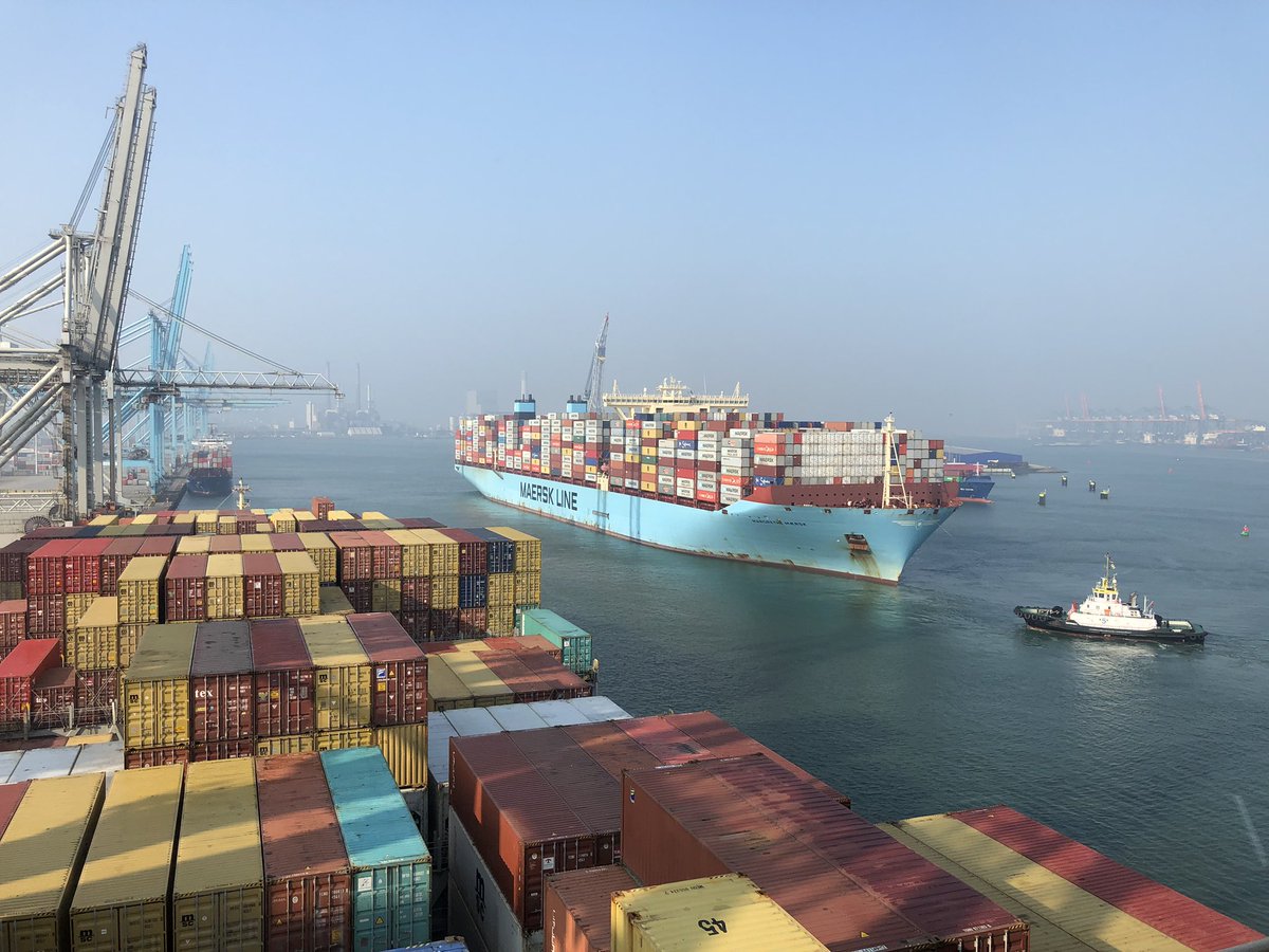 Margrethe Maersk inbound for Rotterdam APM Terminal