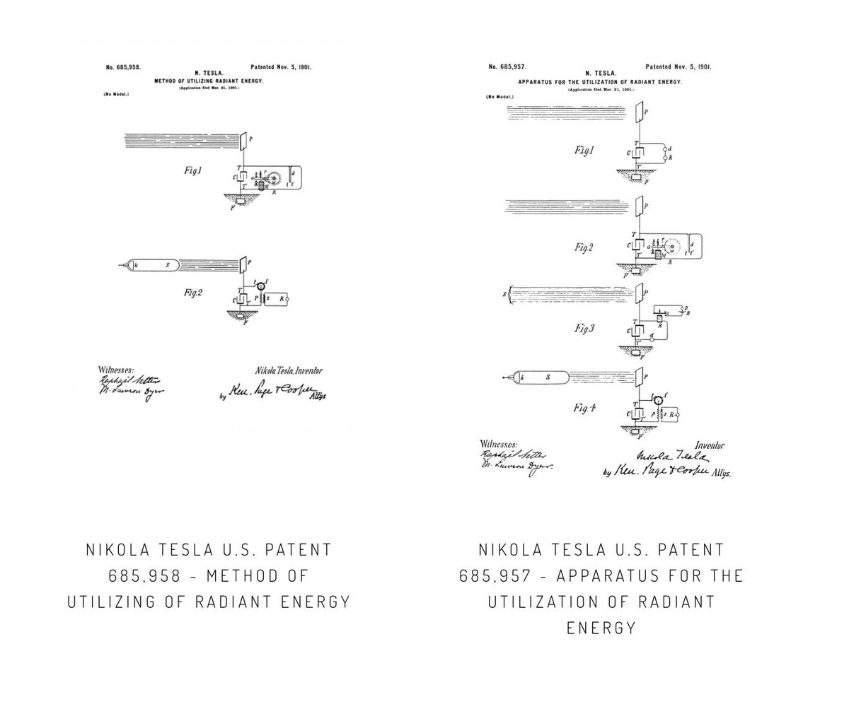 48)In fact, Tesla produced no less than 13 patents, "radiant energy" from the "ether" & high-frequency eng... AKA zero-point energy / overunity.But then, right at the last minute... The patents STOP.There is NO PATENT from Tesla explicitly defining how it ALL pieces together.