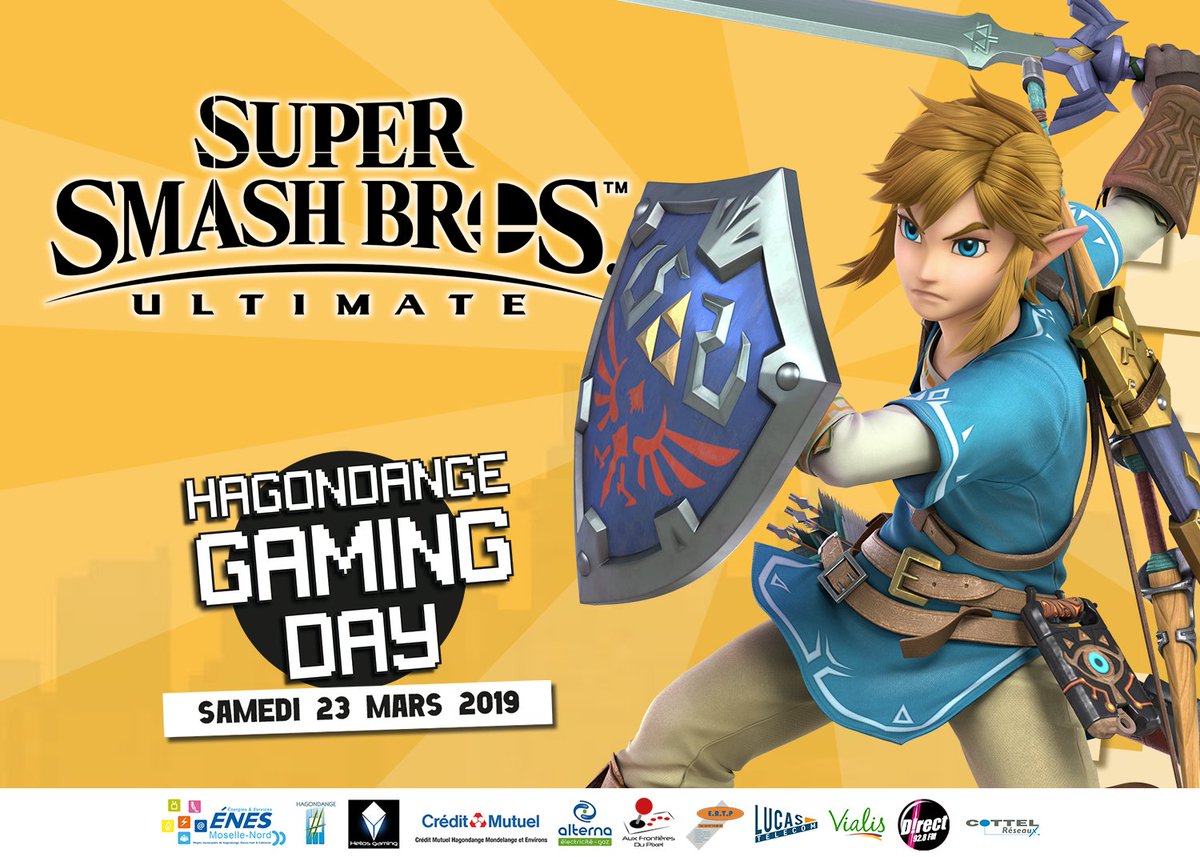 HeliosGamingFR's tweet photo. Joueurs #SuperSmashBrosUltimate, @SmashLorraine organise un tournoi à la présoirée du #HagondangeGamingDay le 22 mars dès 18h !

👉800€ de CP, 32 joueurs, manettes mises à disposition (vous pouvez apporter la vôtre)
Préinscriptions dès le 11 mars à 17h

ℹ️https://t.co/N5SJgXyxMI https://t.co/BFjKunFWuE