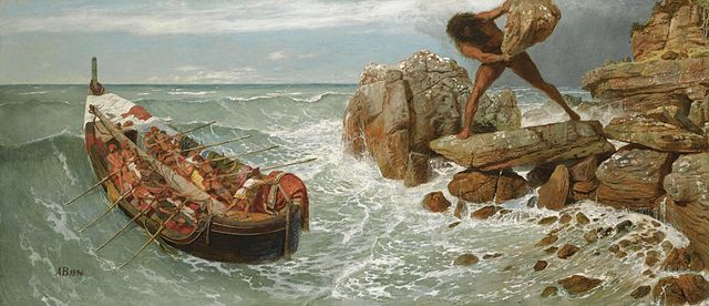 Thanks @BenTheEpicure! <a href="/WillowWinsham/">Willow Winsham</a> here as your guide now for our #journeys, #travelling and travellers themed #FolkloreThursday!  (Image: Odysseus and Polyphemus by Arnold Bocklin)