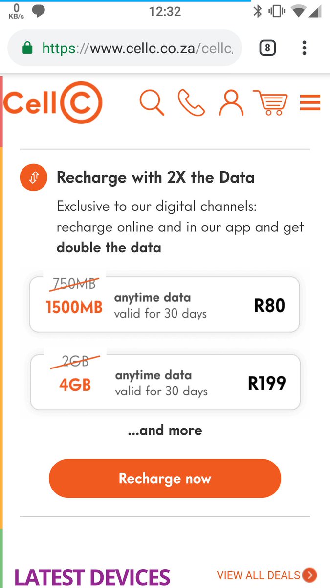 Raxinzane's tweet photo. @CellC_Support Hi, it's on the front page of your website. Screenshot attached. https://t.co/iLRgPTlPgA