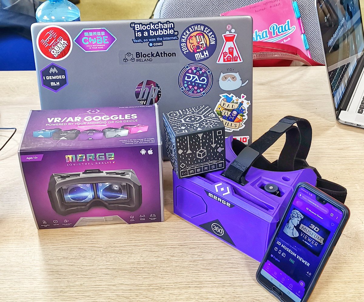 TonicTechCo's tweet photo. One of the best Virtual &amp; Augmented Reality developer starter kit I ever used! 😄 

Great apps to say with. Check it out y'all.

Thank you @MergeVR for sending the headset and cube (phone not included 😋)
.
.
#AugmentedReality #Technology #VirtualReality #smartlabskelligs #vr https://t.co/vbYL01yADx
