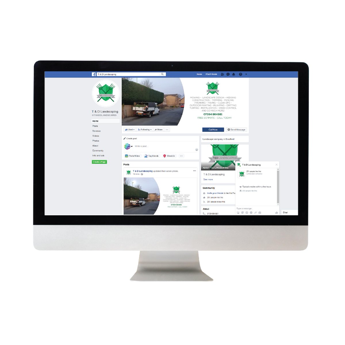 CopyConcept's tweet image. Had busy morning with T &amp;amp; D Landscaping today, who can now boast their new logo, business cards, flyers, and Facebook page!

For information regarding design work, whether it be printing, branding or web design, get in touch with our design team on 01274 870219