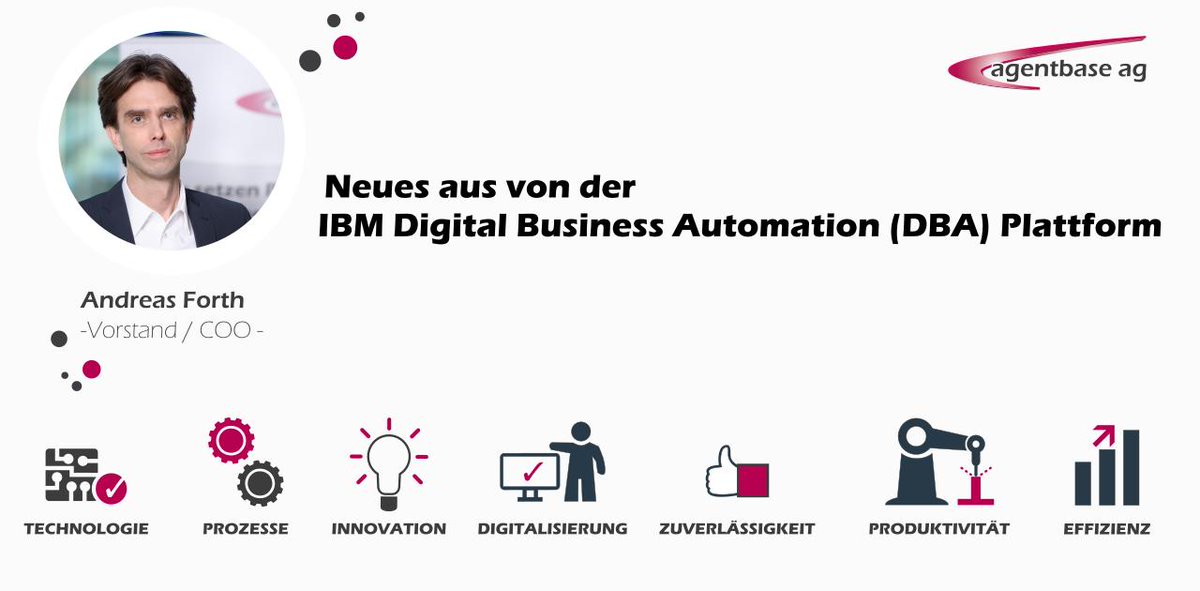 agentbaseAG's tweet photo. Neues aus von der IBM Digital Business Automation (DBA) Plattform - https://t.co/N9F7xin8ej #FastStart #FastStart2019 #IBM #DBA #Automation #DigitalBusinessAutomation #LowCode #SmarterWork #Anwendungsentwicklung #Developer #BuinessDeveloper https://t.co/ee7uhvpjWL