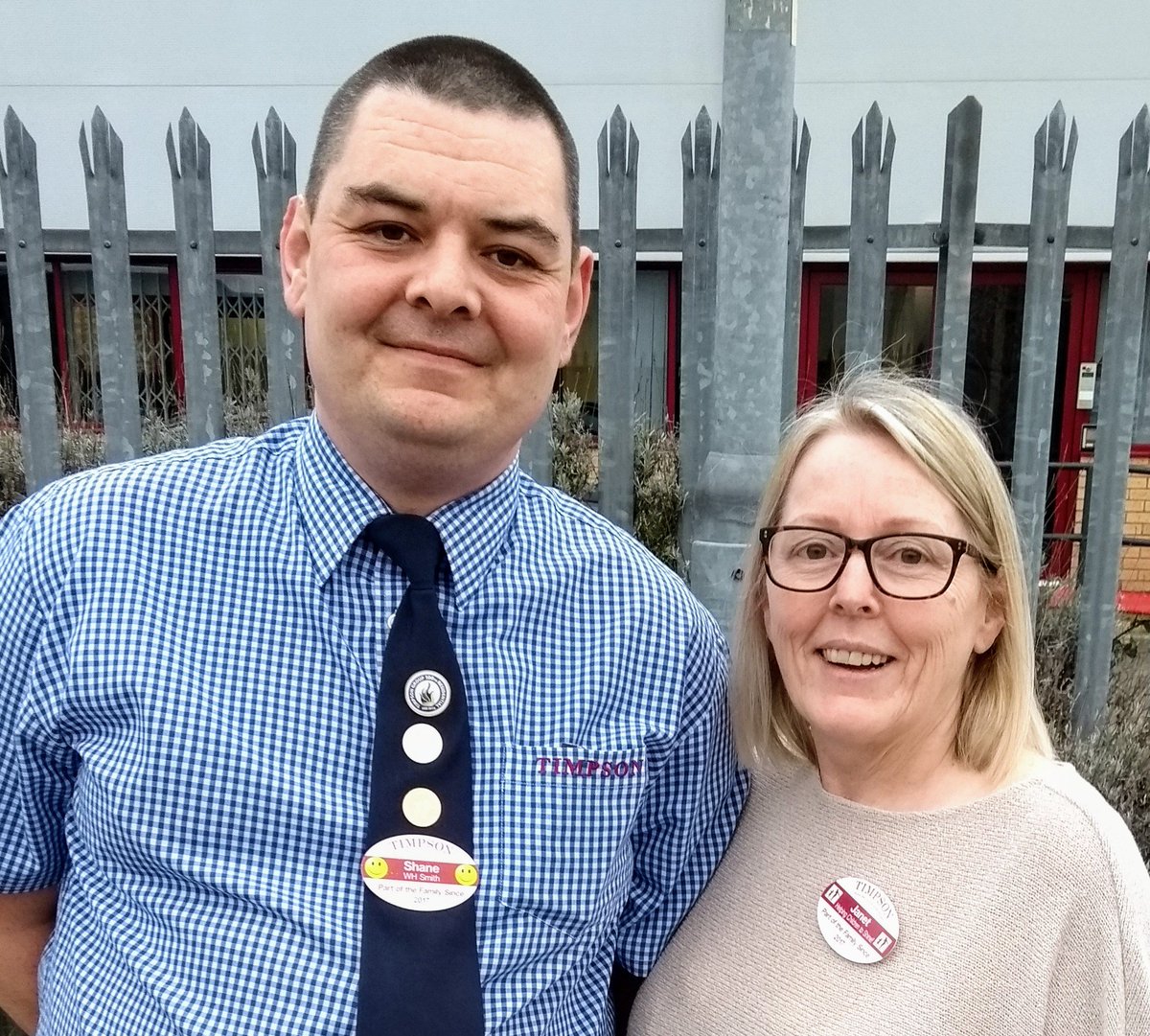 TimpsonTrust's tweet photo. Lovely to meet Shane today. It's a big thank you to the amazing team &amp; customers for donating over £4,000 to  #AlexTimpsonTrust #SmallJobs @JamesTCobbler https://t.co/f1s05uOIPd