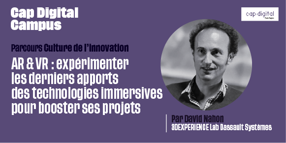 Cap_Digital's tweet photo. #CAPCAMPUS Expérimentez les apports des technologies immersives à intégrer dans votre stratégie avec une formation aux fondamentaux #AR / #VR dispensée par David Nahon @iVEvangelist du @3DEXPERIENCELab de @Dassault3DS 🔥 Le 10/04 📆 Infos & Inscriptions : https://t.co/QsxzG8HX5B https://t.co/cLWZMUMLSN