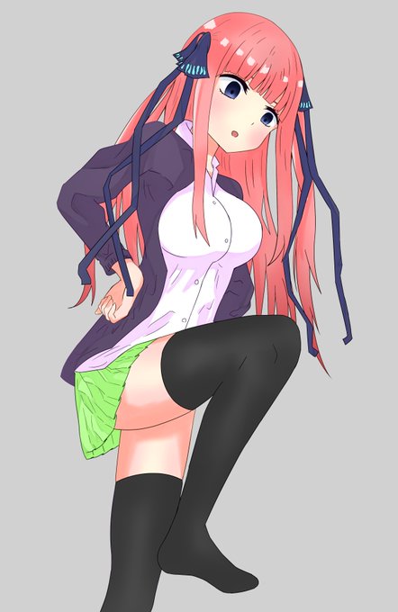 はいくさんがTwitterに投稿した中野二乃(五等分の花嫁)のイラスト。