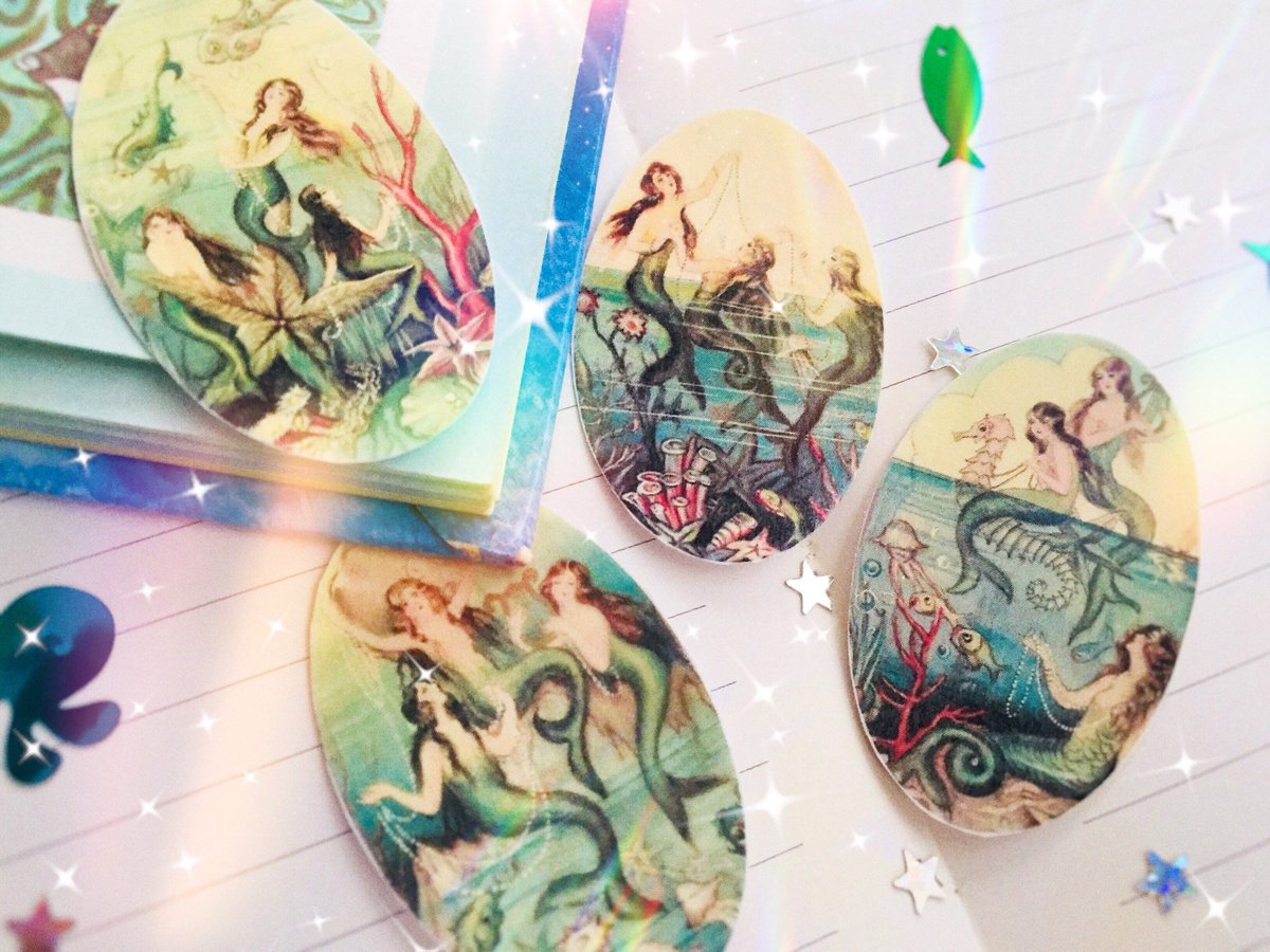 _Luladia_'s tweet photo. Mermaids motives by @_Luladia_ ! You will definitely love our new stickers!💝
Check them at our store:
👇🏼👇🏼👇🏼
https://t.co/g7YuacBEq9

#Mermaids #Ocean #MagicalCreatures #WaterLovers #NatureSpirits #SeaGems #EnergyOfTheDeep #DancingFairys #VintageStyle #Stickers https://t.co/YRvlyFxSrF