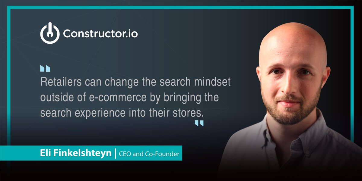 MarTechSeries's tweet photo. Eli Finkelshteyn, CEO and Co-Founder, Constructor, shares his predictions for e-retailers. https://t.co/CDVjh3YNBb #MarTech #Tech https://t.co/WC7KjLKQjc