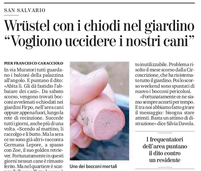 franco_bagnasco's tweet photo. Brutte notizie, e non solo per i poveri cani. La Stampa, ancora lei, dopo Robert Gilmour stavolta nel titolo ci regala i WRÜSTEL.
#Wrustel #LaStampa @LaStampa https://t.co/Grj6LrOXYB