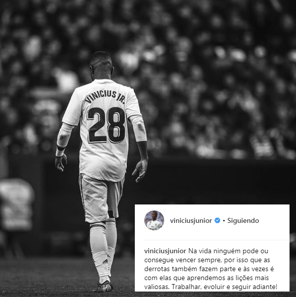elchiringuitotv's tweet photo. 💬"En la vida nadie puede ganar siempre. A veces con las derrotas aprendemos las lecciones más valiosas" - @vini11Oficial https://t.co/VDtXX05Lcr