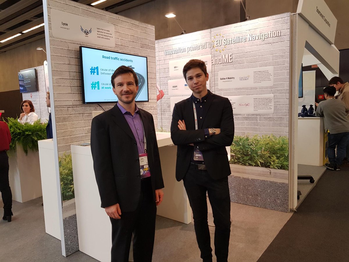 EU4Space's tweet photo. So many #European #innovators at @EU_GNSS #MWC19 stand 🛰️!

You still have time to drop by our stand 8.0H15 and meet them! 

#UseGalileo #AccuracyMatters #GNSS #MadeinEU #inovacion https://t.co/FXTihBrsIT