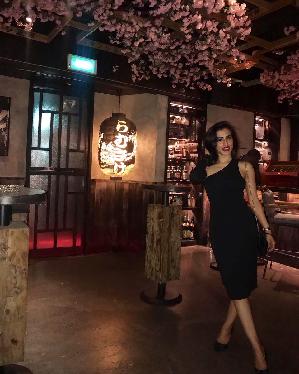 nadiaazahid's tweet photo. I want to do with you what spring does with the cherry trees 🌸🖤 #aboutlastnight #slayinblack #dubai #ramusake https://t.co/DcX8DpQcmW