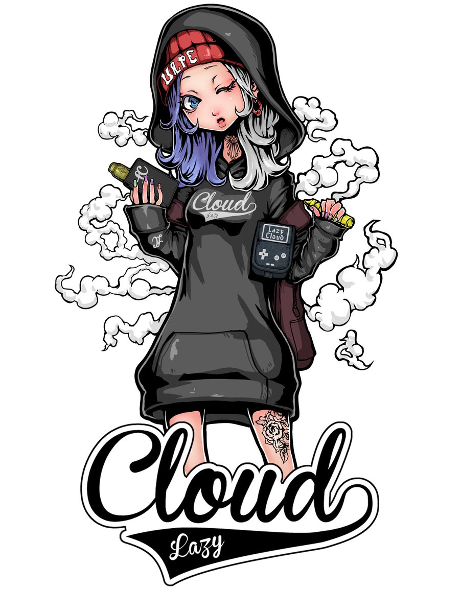Nero Fanbox再開しました على تويتر アパレルブランド Lazy Cloud18 様のイラストを描かせていただきました こう言ったご依頼は初めてだったのですが楽しく描かせていただたうえオーナー様にもすごく喜んでもらえて僕自身すごく嬉しかったです Vapeな女の子
