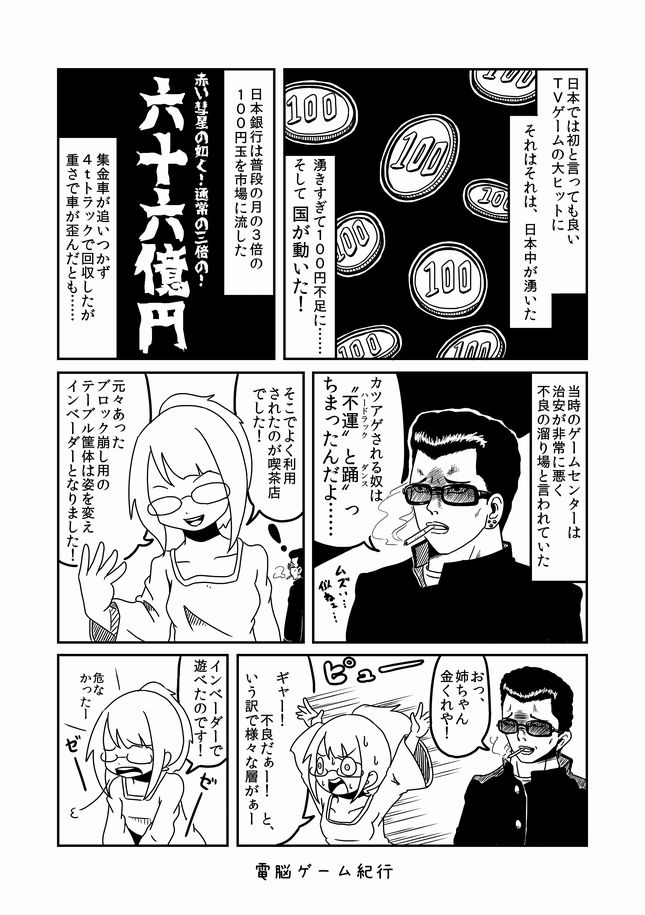 【過去漫画】電脳ゲーム紀行
011-侵略者はタイトー?インベーダー戦争
#web漫画
#私の絵柄が好みって人にフォローされたい

