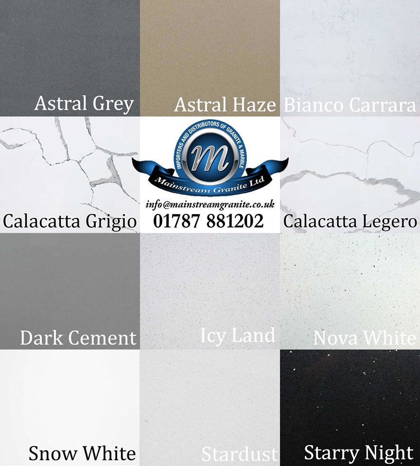 MSGLtd's tweet photo. Our fantastic range of Novaestone quartz EXCLUSIVE to Mainstream Granite Ltd? Superb durability, versatility and affordability make this a fantastic choice for kitchens, bathrooms and most rooms in virtually any property. #quartz #novaestone #exclusive #ukimporter https://t.co/wCHCXjypIR