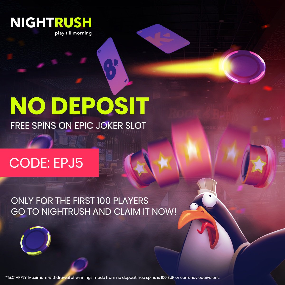 nightrush casino no deposit bonus