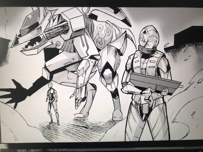 漫画を描いていて、
何か物足りないなぁと思ったら、
アメコミみたいにベタを入れると
すごくいいかもですよ。(*^▽^*) 
