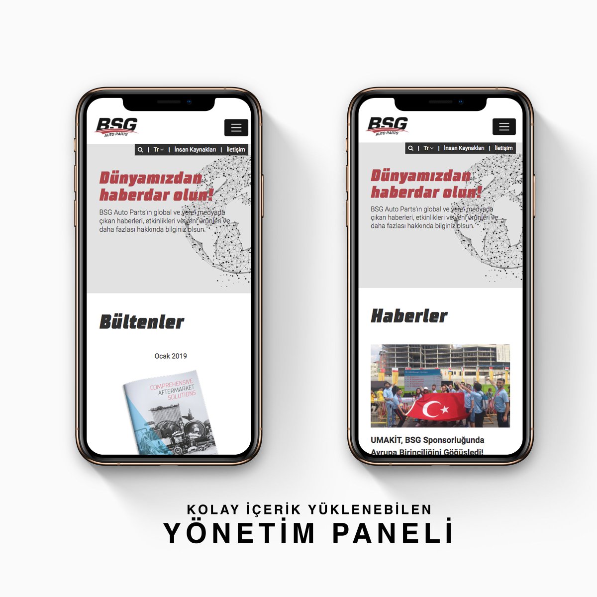 RuberuAgency's tweet photo. BSG Autoparts web sitesi front-end ve back-end geliştirme süreçlerini tamamladık. Kolay yönetim paneli, responsive yazılım ve 8 farklı dilde içerik yükleyebilme gibi özellikler barındıran web sitesini https://t.co/mlyeXi9f5a linkinden inceleyebilirsiniz. https://t.co/8qNmudjPP2