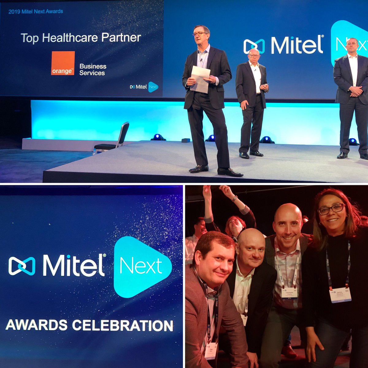 JeanDenisG's tweet photo. #MitelNextLondon Awards ceremony :
@orangebusiness Top International Healthcare Partner ! https://t.co/oZv7swaNGW