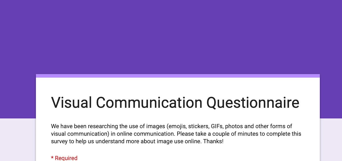 How do you use Visual Communications? Quick questionnaire! #emoji #sticker #visual #communication #smilie  tinyurl.com/yyphnpmg