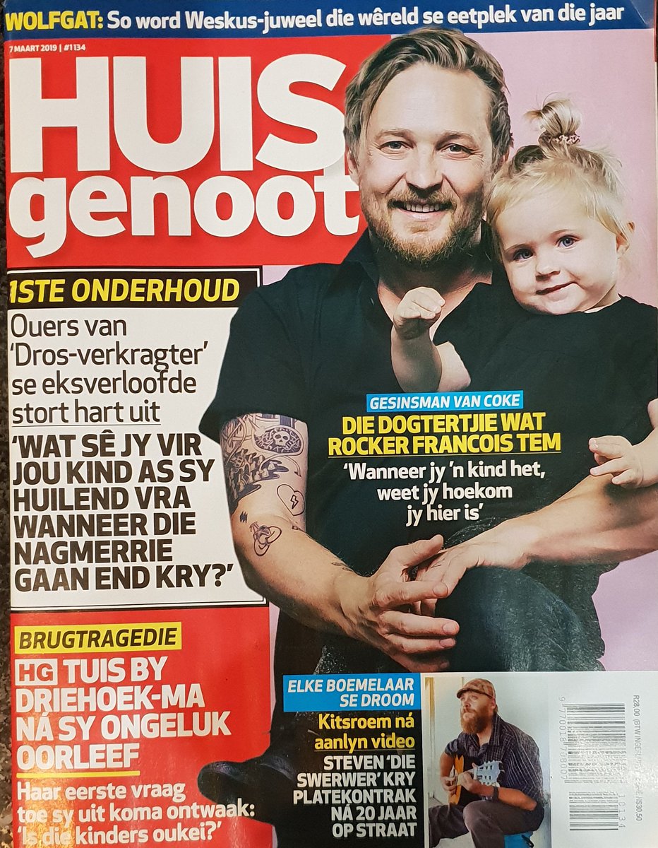 Aaaaah is dit nie mooiste <a href="/huisgenoot/">Huisgenoot</a> voorblad nie <a href="/FrancoisVanCoke/">Francois van Coke</a> 🙌 ❤ Mooiste artikel en foto's binne 😊 Jou dogtertjie is pragtig 🤗