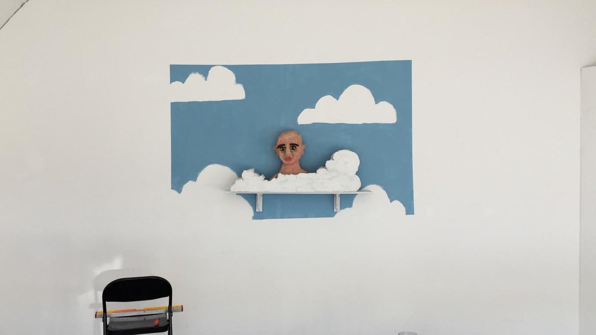 rosielanners's tweet photo. we’re setting up!! come see guess I’ll live from tonight and all weekend in Peckham at the chopping block gallery ¯\_(ツ)_/¯ https://t.co/CIJ1ho6emI