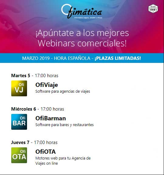 dealermarket's tweet photo. Ya tienes disponible el calendario de webinars de @ofisoftware para #Marzo https://t.co/dTRyB0svzv #Espana #Peru #chile @SoftwareChile #MexicoCity #softwaremexico @PymesMex @masxpymes @pymesdesantafe #republicadominicana #Guatemala #Colombia #Panama @hardtech_co https://t.co/sZGfx5LJaX