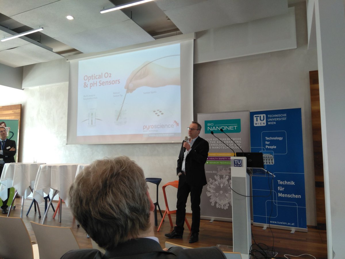 BNN_falk's tweet photo. #microfluidics applications, spin-offs and Start-ups presenting at #AMI-symposium and #rarediseaseday2019-Event @tuwien
#Eurooc2019 #BioNanoNet
Showing a successful #sme_instrument #H2020 project #tugraz #pyroscience https://t.co/3PoF1nTD00