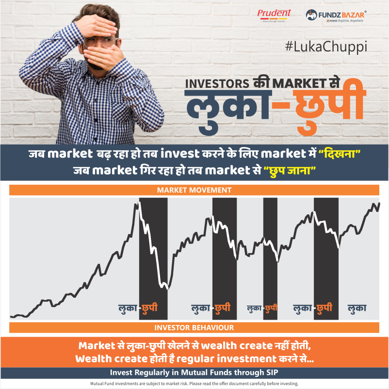Want to create wealth? Then don’t play #LukaChuppi with market! #LukaChuppi #hideandseek #disciplinedinvesting #disciplineiskey #wealthcreation #systematicinvestmentplan #SIP #rupeecostaveraging #MutualFundsSahiHai #mutualfunds #mutualfundsindia