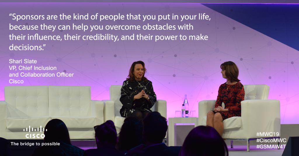 CiscoSP360's tweet image. What should be your top consideration when choosing a sponsor? Cisco&apos;s Shari Slate (@s_slate90) explains that influence is key. #GSMAW4T #CiscoMWC #MWC19 cs.co/6011EVPjD