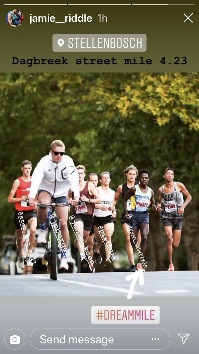 #KingRyan struck again last night, running another sub-4 minute mile. Well done <a href="/ryan_mphahlele/">Mafori Ryan Mphahlele</a> a young <a href="/jamiewriddle/">Jamie Riddle</a> was a member of the support cast #stellenbosch #Thembisaexpress <a href="/DMathipa/">Donald Mathipa</a> <a href="/jjswest/">Jakes Jacobs</a> <a href="/sportmansa/">Manfred Seidler</a> @wesbotton