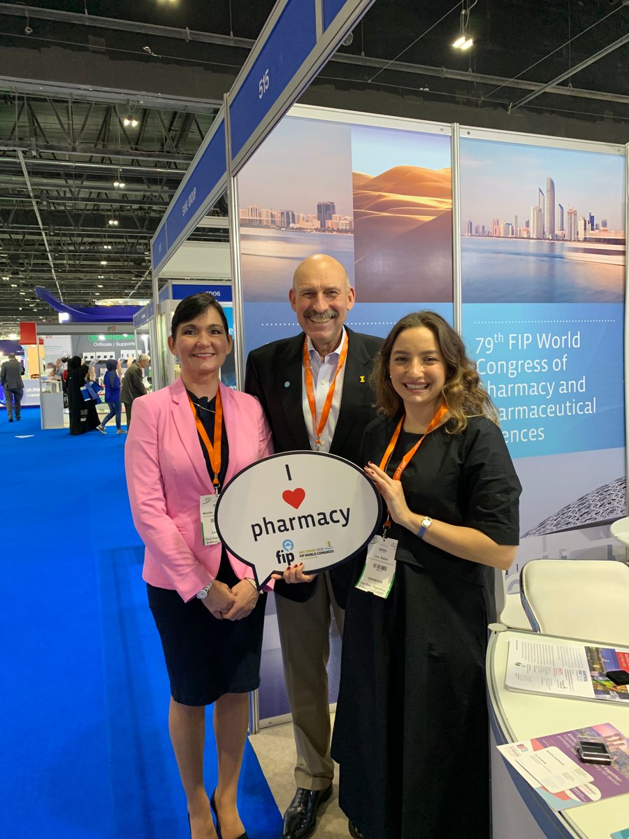 UIDeanLetendre's tweet photo. Great to see @FIP_org colleagues @DrLinaBader and Mireille Swakhoven at DUPHAT International Pharmacy Conference in Dubai! @uipharmacy https://t.co/ARXWM1y9Jj