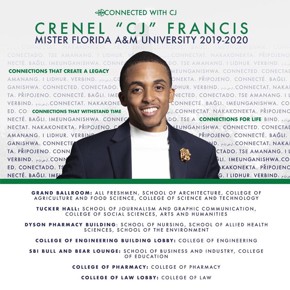 niyahmlewis's tweet photo. The TIME to get connected is NOW ! π
TODAY VOTE Crenel βCJβ Francis as your next Mr. Florida A&M University π€΄π½! βWe are all connected πΏβ #ConnectedWithCJ #CJ4M #MrFAMU #VoteforCJ #FAMU22 #FAMU21 #FAMU20 #FAMU19 #FAMULaw @cj4mrfamu https://t.co/xpfHPk4m0E