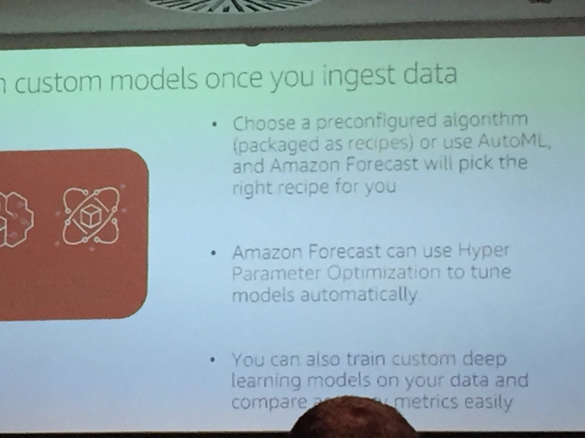 AIUnCorked's tweet photo. Amazon Forecast preview - Hyper Parameter Optimization can automatically tune models 🤓 @julsimon AWS Builders Day Dublin #BuildOnAWS https://t.co/qlqI4uJ5oC