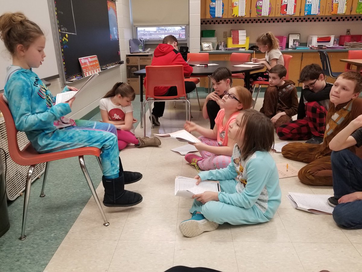 HNSonger's tweet photo. So proud of my students. Today ended our Lewis and Clark unit. They wrote journals as if they were someone on the expedition. Some shared their writings with the class today. (Also it was pajama day) https://t.co/wiXBIcWJXd