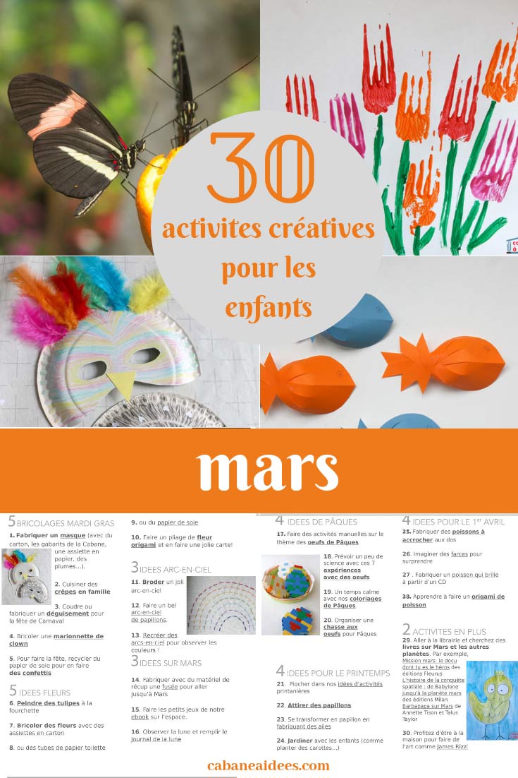 cabaneaidees's tweet photo. 30 activités créatives pour mars pour les enfants (avec une liste à imprimer) - https://t.co/ZTSR4Z4kGK https://t.co/MDcSkPO8cp