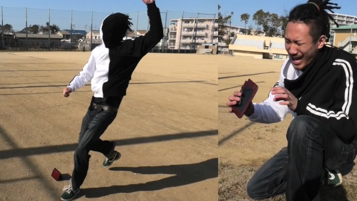mcgardman's tweet photo. 今日の動画は
目隠しサッカーで3DSをボールの代わりに蹴らしてみた【ドッキリ】です！
衝撃のやり返しが！？！
是非見てください！！
動画のリンクはこちら
↓↓↓
https://t.co/QT31EJmNN3 https://t.co/1bxbGCgNI7