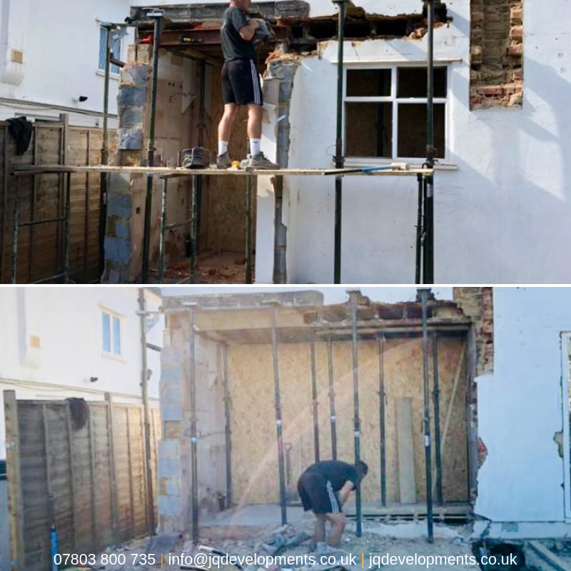 JQ_Developments's tweet photo. You can already start to imagine the amazing transformation in terms of the size &amp; added light that we're creating with this #extension! 

Thinking about an extension, #loftconversion or #refurbishment? Please get in touch on 07803 800 735 &amp; see what we could do for your home. https://t.co/HZlJQ8Es6B