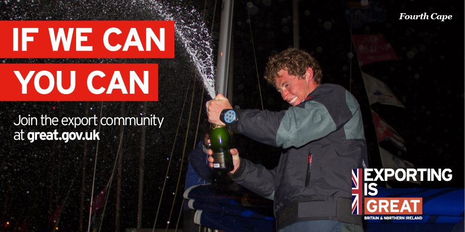 Our sailors have gone from training in the UK to compete in France &amp; on to race in round the world races, challenging for world records. We’re proud to be part of the Export Community, exporting great British sailing talent, join us! #ExportingisGREAT bit.ly/export-communi…