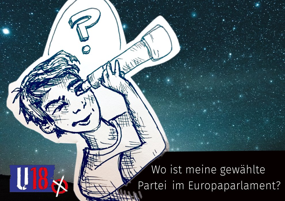 Da wählt man ganz normal vor sich hin - und wenn man später ins  Europaparlament schaut, sitzen da Grüppchen wie "ALDE", "EKR",  "S&amp;D", usw.
Wer ist das und wer hat die gewählt? Wo ist meine Partei?  

Fraktionen im EU-Parlament: u18.org/fileadmin/user…
#myeurope #U18