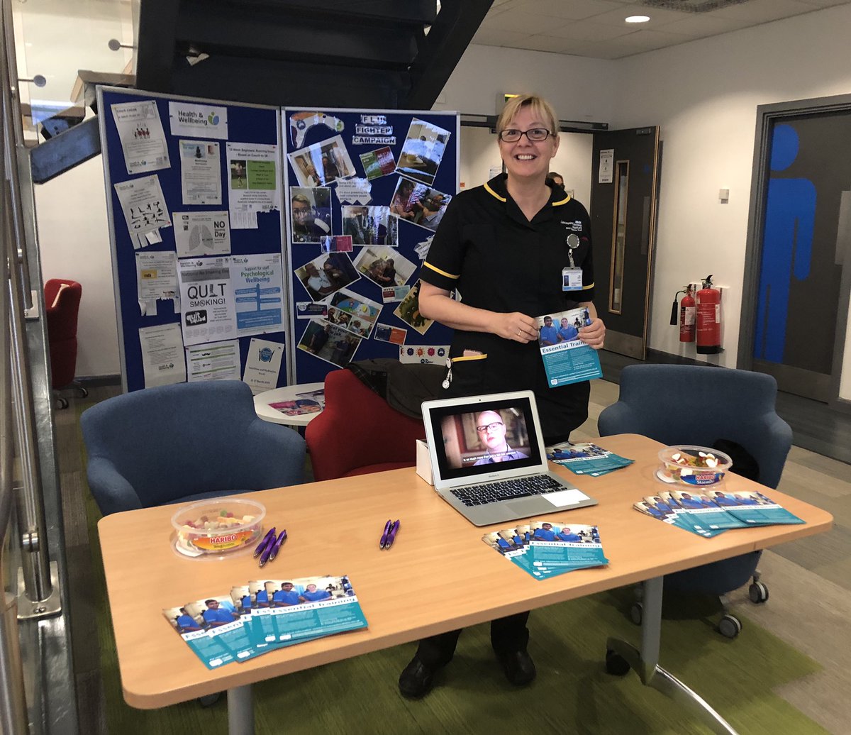 ClinEdTeam's tweet image. Promoting Essential Training rebrand in Centre 1 #EssentialTraining @LancsHospitals @LancsHealthAcad @kelly_educator @CathyAtherton3 @MandatoryEduca1 @SarahC_RN @PartingtonKaren @karen_swindley