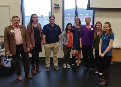 FellowshipAca's tweet photo. Ethan VanVleet, and Sophomores Jenny Klahm and Georgia Chaney got to speak at the Kennedale Rotary Club Speech Competition.  Jenny won a scholarship for getting 2nd. We are so thankful to the Rotary Club for offering such a great opportunity for the students in our community. ❤️ https://t.co/40dZGjHOiH