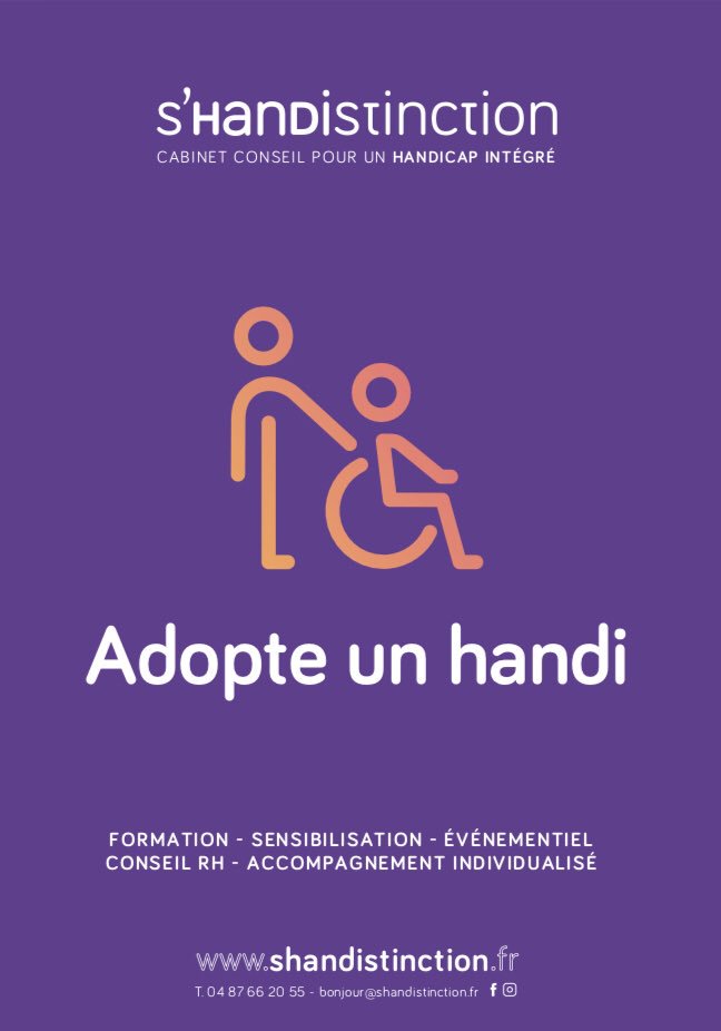 shandistinction's tweet photo. Avec notre cabinet, osez la diversité ! 
▶️ https://t.co/BWWvL5bJxr 
#handicap #inclusion #formation #sensibilisation #evenementiel #conseilrh #adopteunhandi https://t.co/fXimaQS7w4