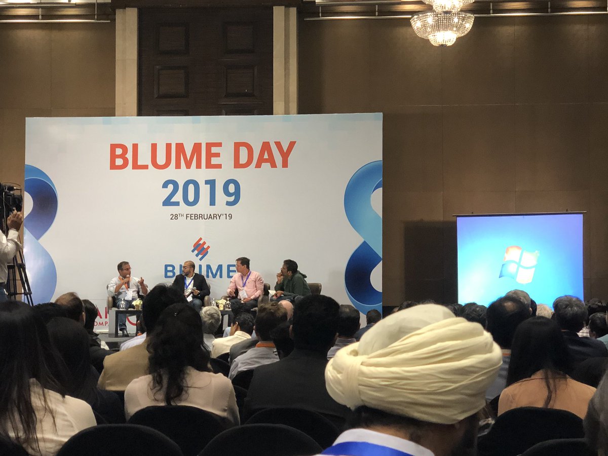 pranam_s's tweet photo. “Don’t build to sell; Optimising to exit creates misaligned incentives and leaves a company unable to thrive post exit. Build great businesses, exit opportunities will emerge organically” - Panel at #BlumeDay2019 by @BlumeVentures https://t.co/fxoG9r4kDt