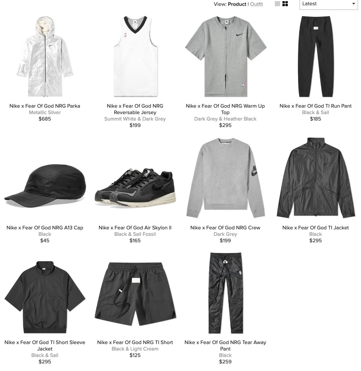 nike x fear of god shirt