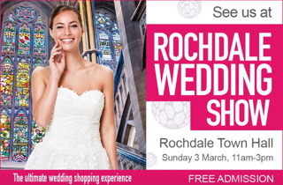 Don't forget we are at #RochdaleTownHall this Sunday from 11am at the #RochdaleWeddingShow - It's Free Admission - so if your tying the knot this year,  or you are just  in the first planning stages - Call on down and see if you can get some inspiration for your #DreamDay