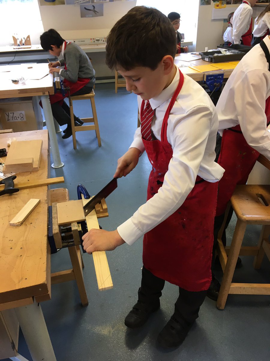 BGS_DTDpt's tweet photo. Yr 6 children making picture frames to compliment their LED circuits. We’re looking for a 45 degree angle here. #bgs_dt https://t.co/rerVH2Tcse