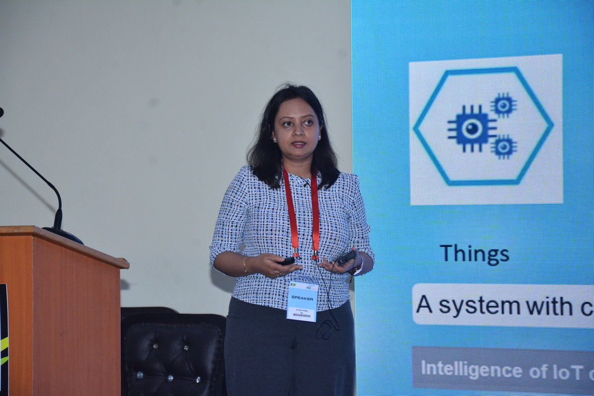 OpenSourceForU's tweet photo. Sattwati Kundu, Data Scientist, @IBM , presenting keynote on "THE THINKING VERSION OF THINGS" at KTPO.

#IEW #IoTShow https://t.co/8m06Q5sFbU
